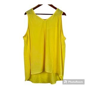 CATO Yellow Sleeveless Blouse Women’s size 18/20W NWT